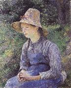 Camille Pissarro Bathing girl who sat up haret oil painting